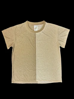Store Queen Of Sparkles Active Rhinestone *Short Sleeve* Top Tan/Beige