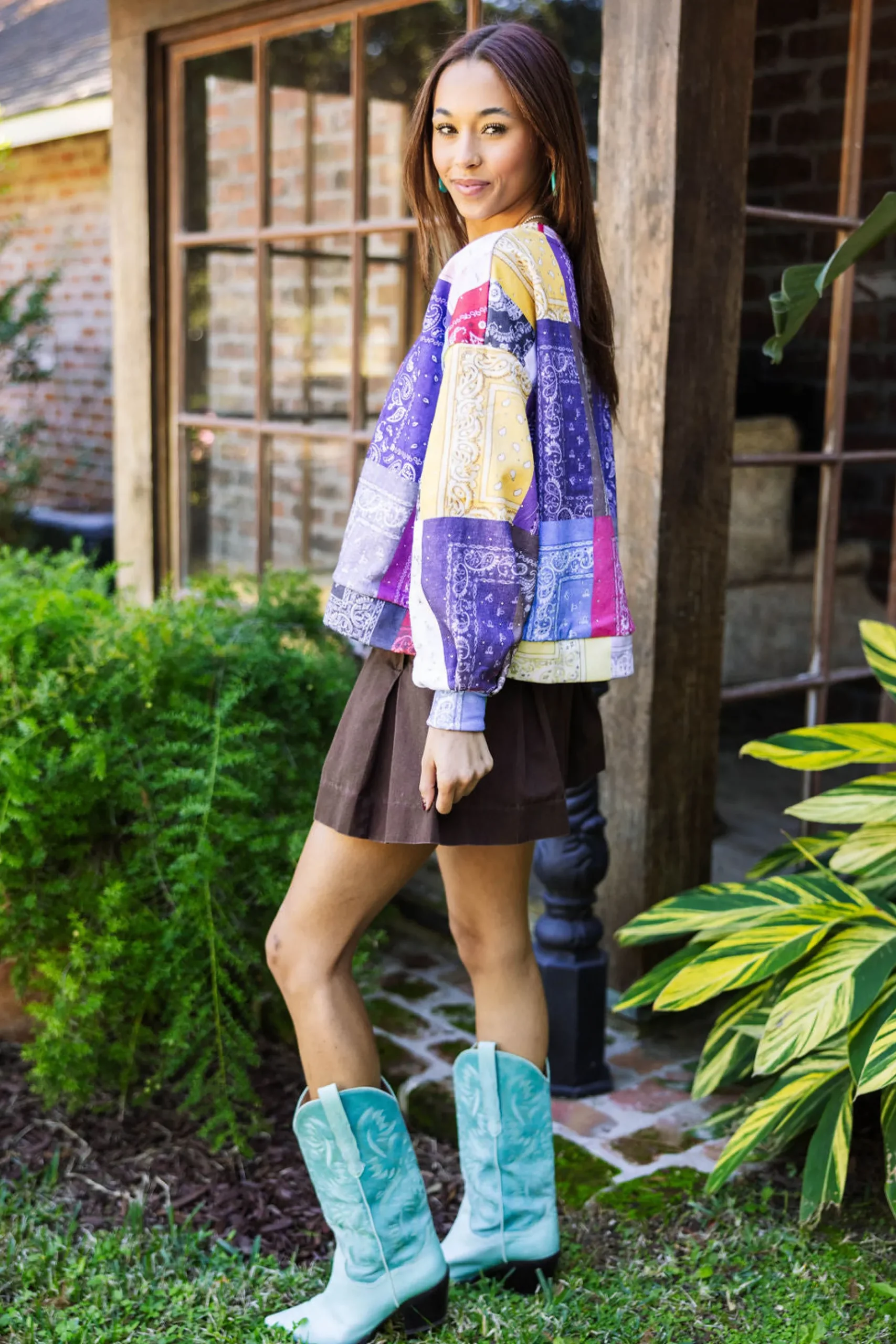 Outlet Queen Of Sparkles Bandana Sweatshirt