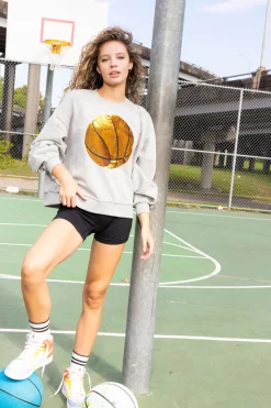Best Queen Of Sparkles Basketball Sweatshirt Grey