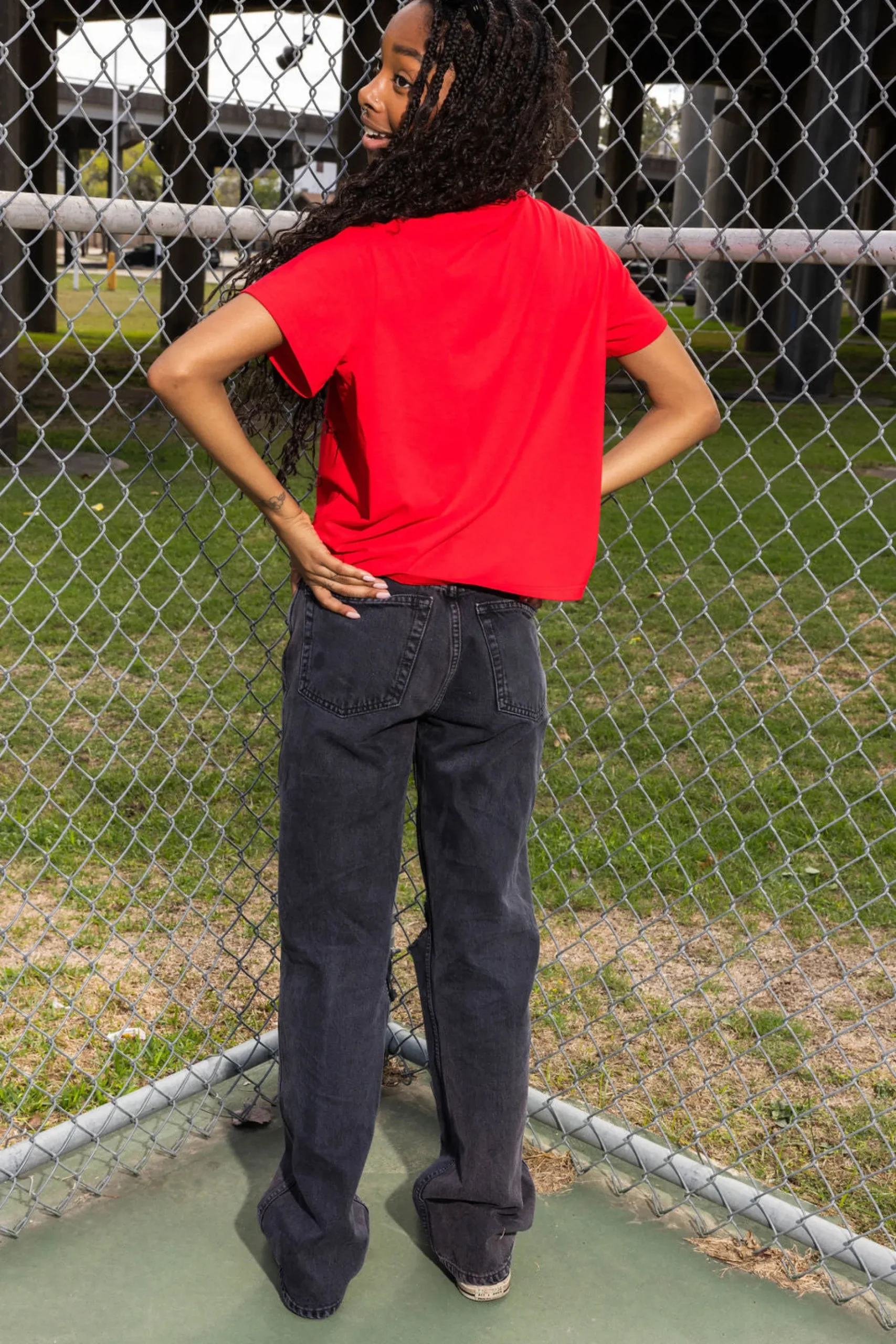 Sale Queen Of Sparkles Basketball Tee Red