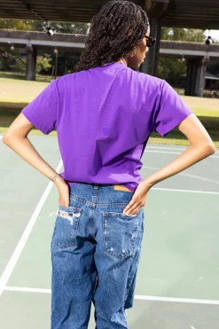 Fashion Queen Of Sparkles Basketball Tee Purple