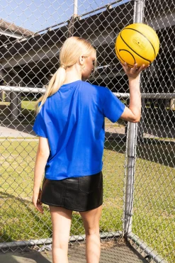 Discount Queen Of Sparkles Basketball Tee Royal