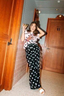 Store Queen Of Sparkles Black & White Polka Dot Pants