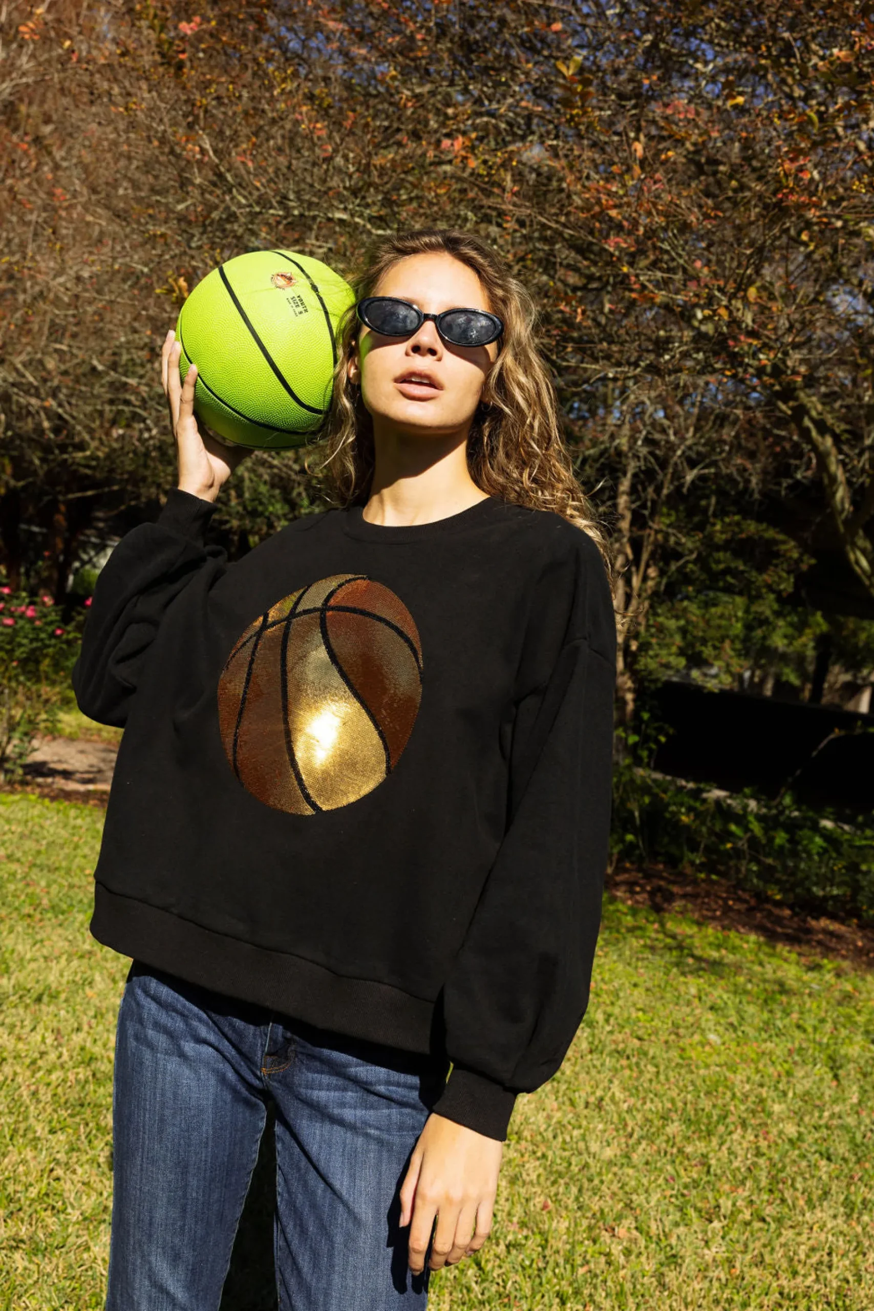Flash Sale Queen Of Sparkles Black Basketball Sweatshirt