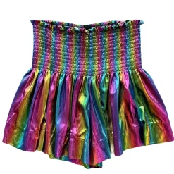 Cheap Queen Of Sparkles Black Rainbow Swing Shorts Black/Rainbow
