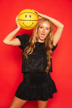 Hot Queen Of Sparkles Black Rhinestone Skirt