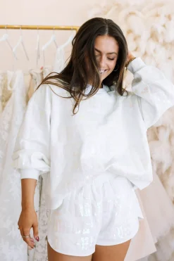 Online Queen Of Sparkles Bride All Over Short White