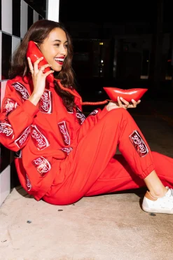 Online Queen Of Sparkles Coca-Cola® Can Joggers Red
