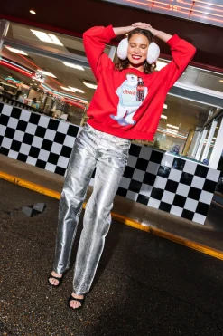 Best Sale Queen Of Sparkles Coca-Cola® Polar Bear Sweatshirt Red