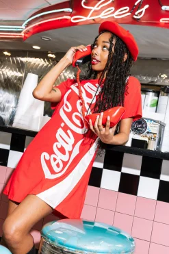New Queen Of Sparkles Coca-Cola® Tee Dress Red