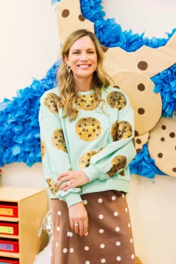 Shop Queen Of Sparkles Cookie Sweatshirt Mint