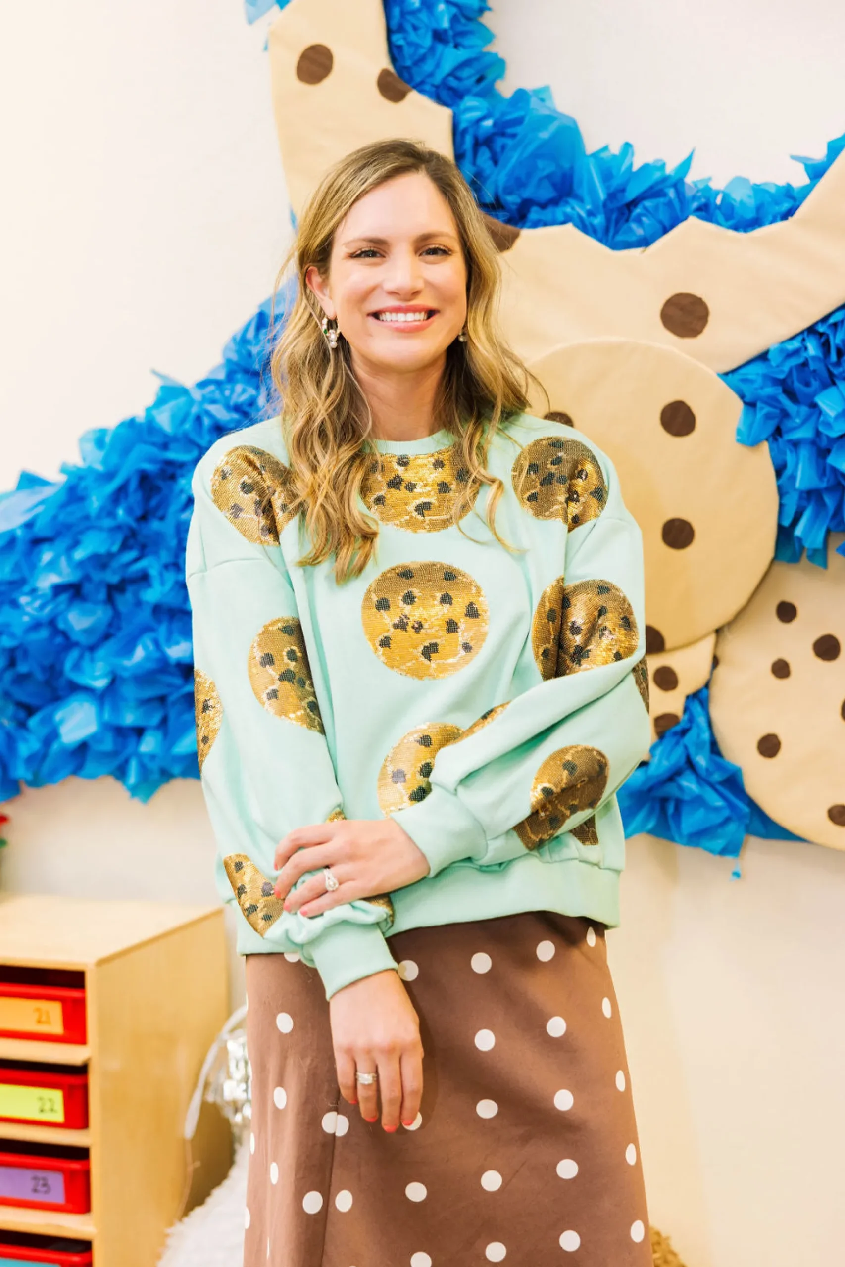 Shop Queen Of Sparkles Cookie Sweatshirt Mint