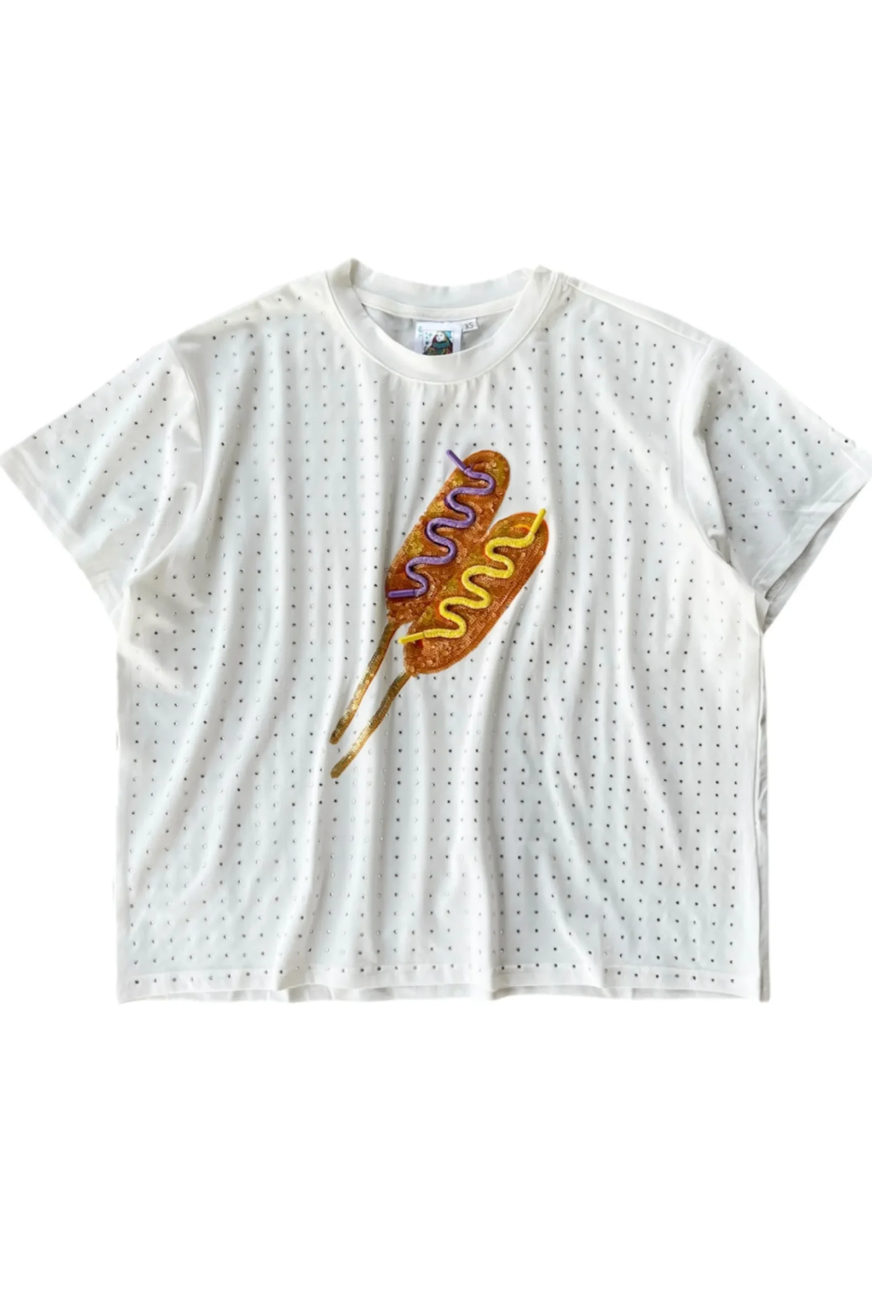 Shop Queen Of Sparkles Corn Dog To Geaux White
