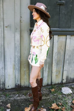Online Queen Of Sparkles Cowgirl Icon Skort Ivory
