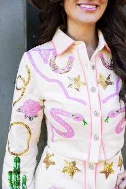 Online Queen Of Sparkles Cowgirl Icon Skort Ivory