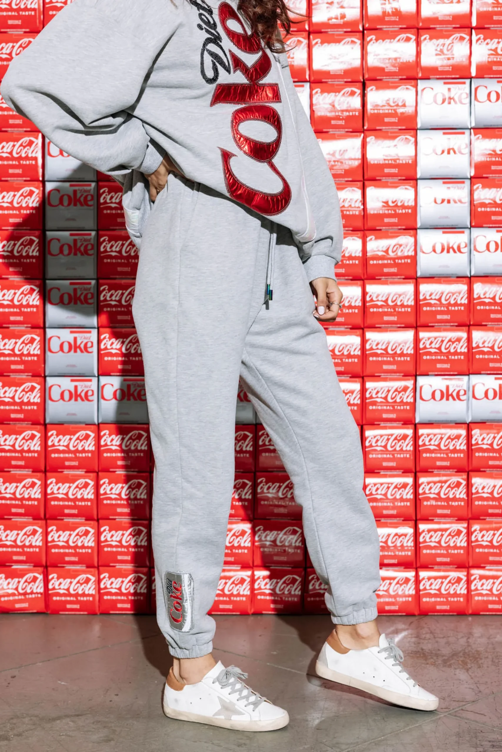 Store Queen Of Sparkles Diet Coke® Can Joggers Grey