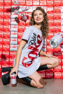 Outlet Queen Of Sparkles Diet Coke® Tee Dress Grey