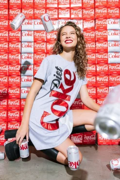 Outlet Queen Of Sparkles Diet Coke® Tee Dress Grey