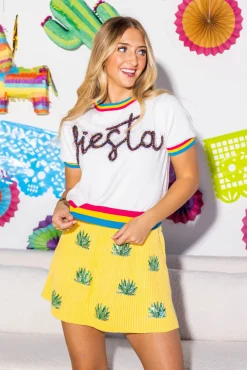 Store Queen Of Sparkles Fiesta Glitter Script Ss Sweater