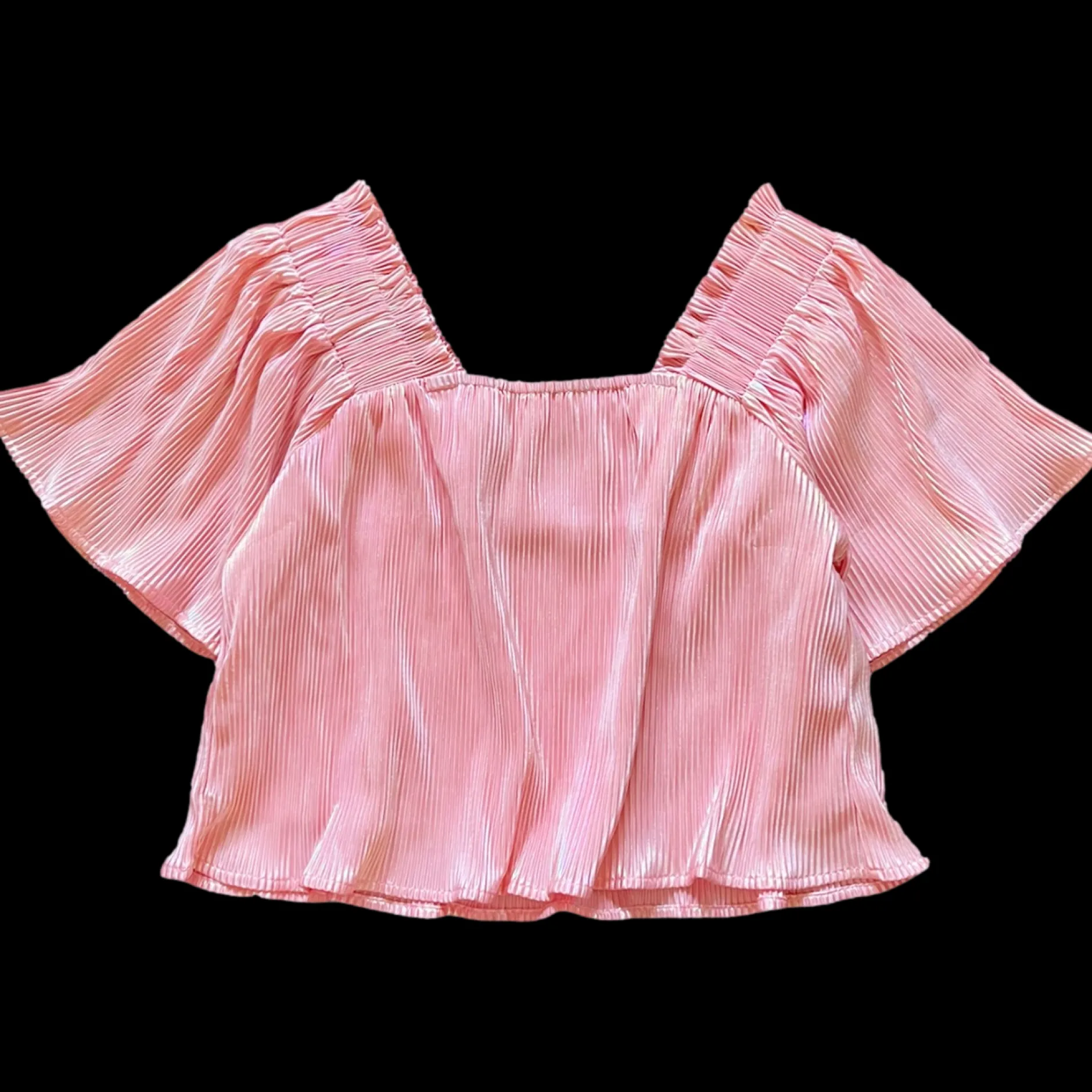 Hot Queen Of Sparkles Flutter Top Ballet Pink