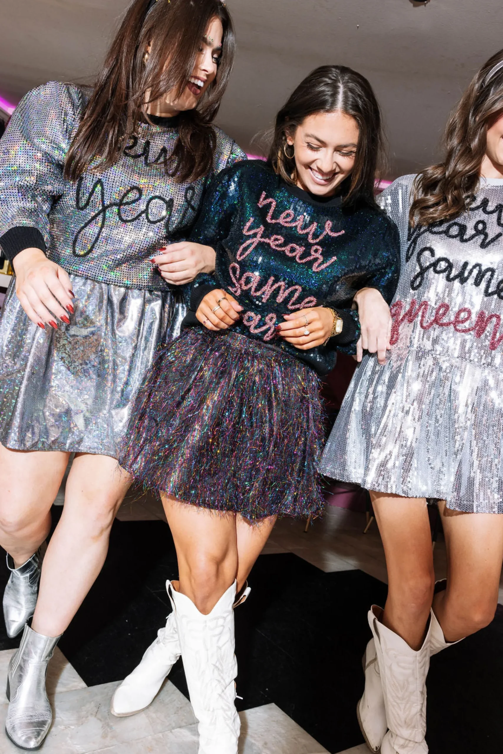 Cheap Queen Of Sparkles Full Sequin New Year Same Sparkle Sweater Black
