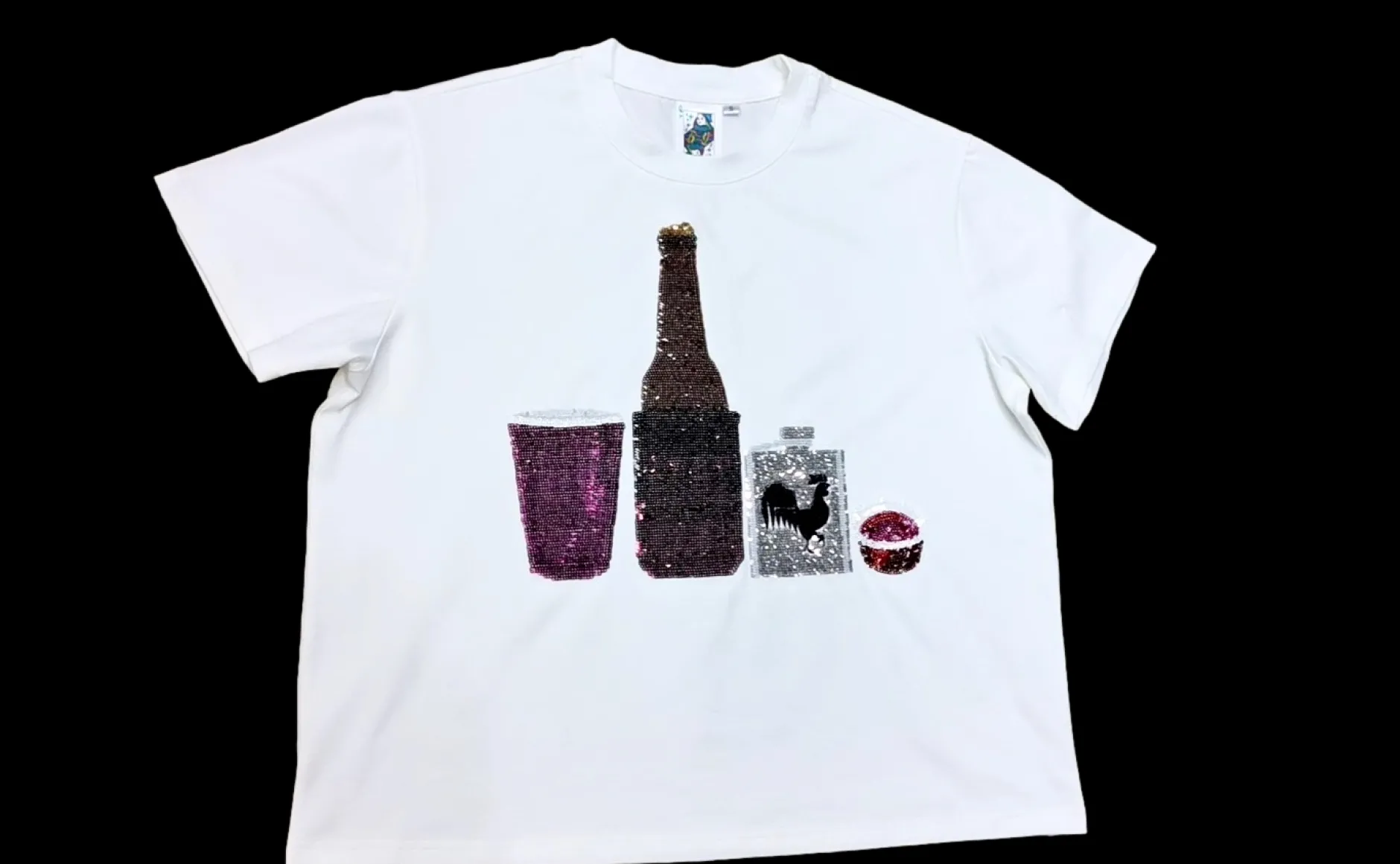 Cheap Queen Of Sparkles Gamecock Gameday Drink Tee White Garnet/Black Gamecock