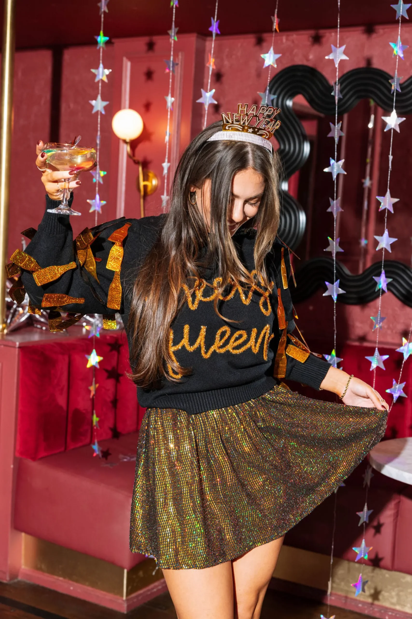 Best Queen Of Sparkles Gold Holo Skort