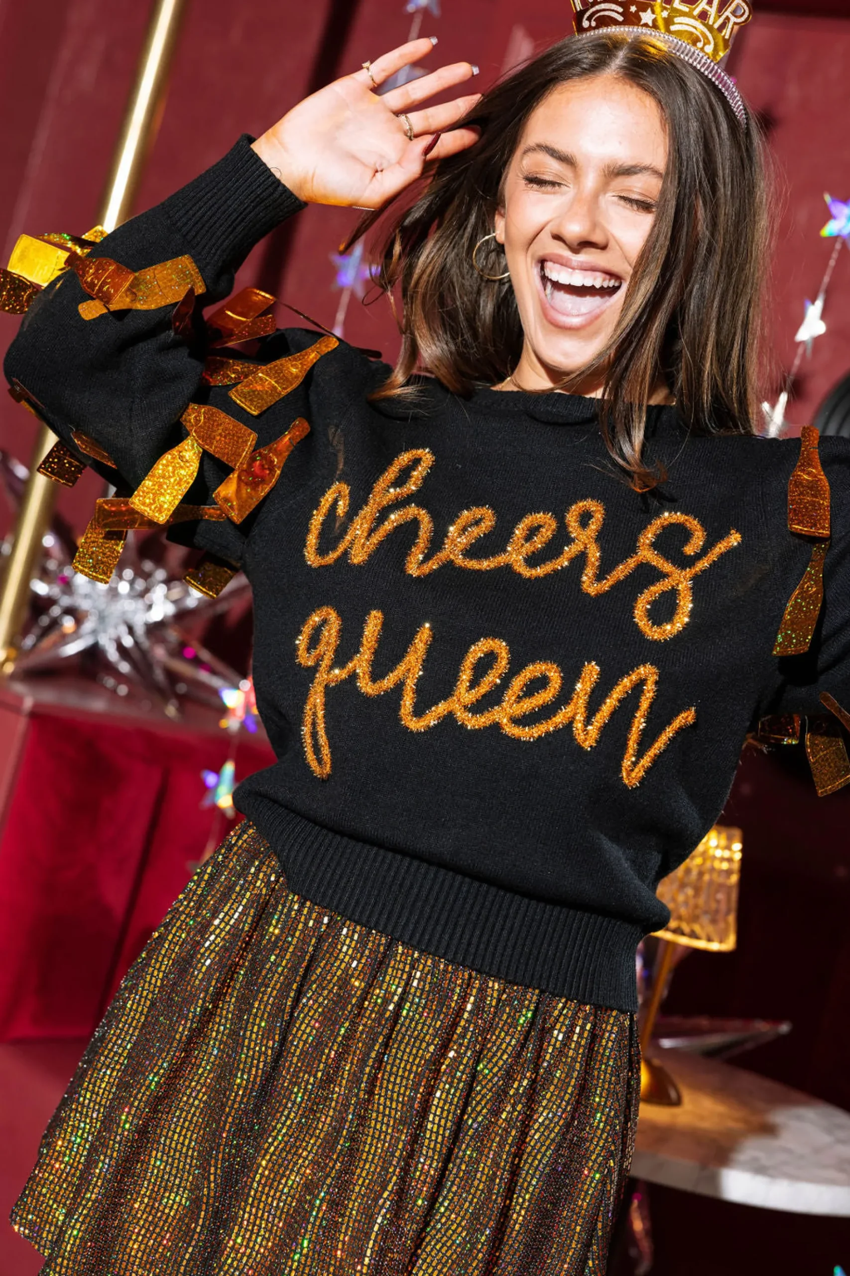 Best Queen Of Sparkles Gold Holo Skort