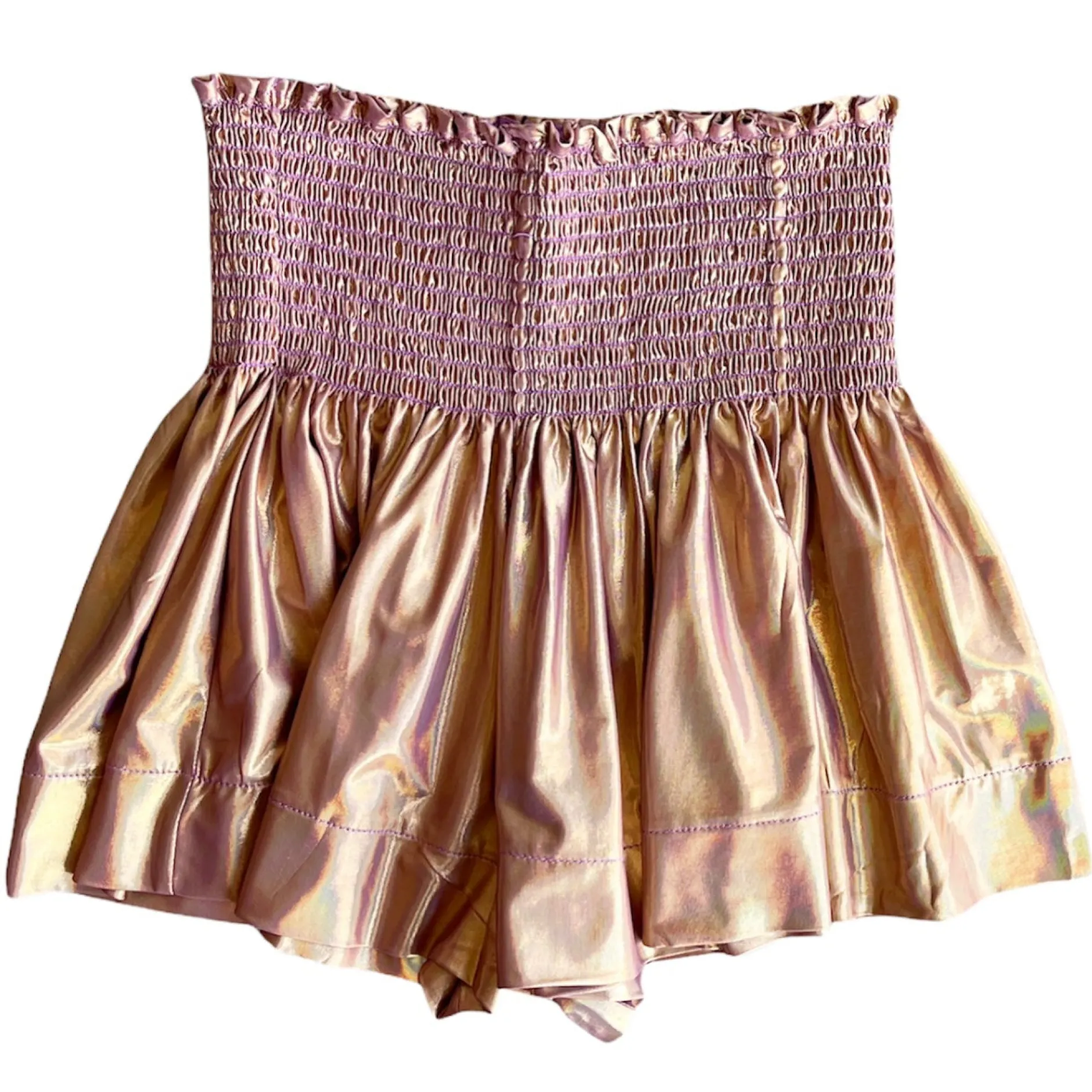 Best Sale Queen Of Sparkles Graphic Swing Short Copper Holo