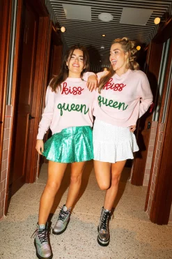 Sale Queen Of Sparkles Green Bubble Pleat Skirt