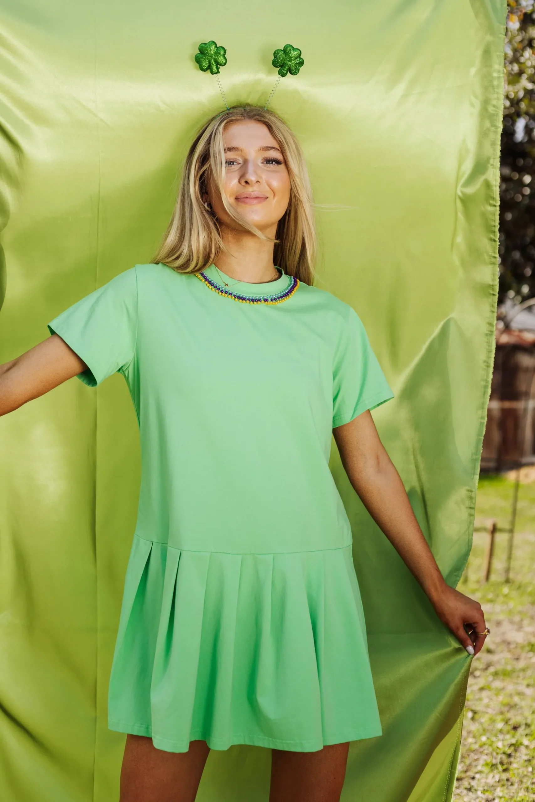 Shop Queen Of Sparkles Green Tee Crown Dress