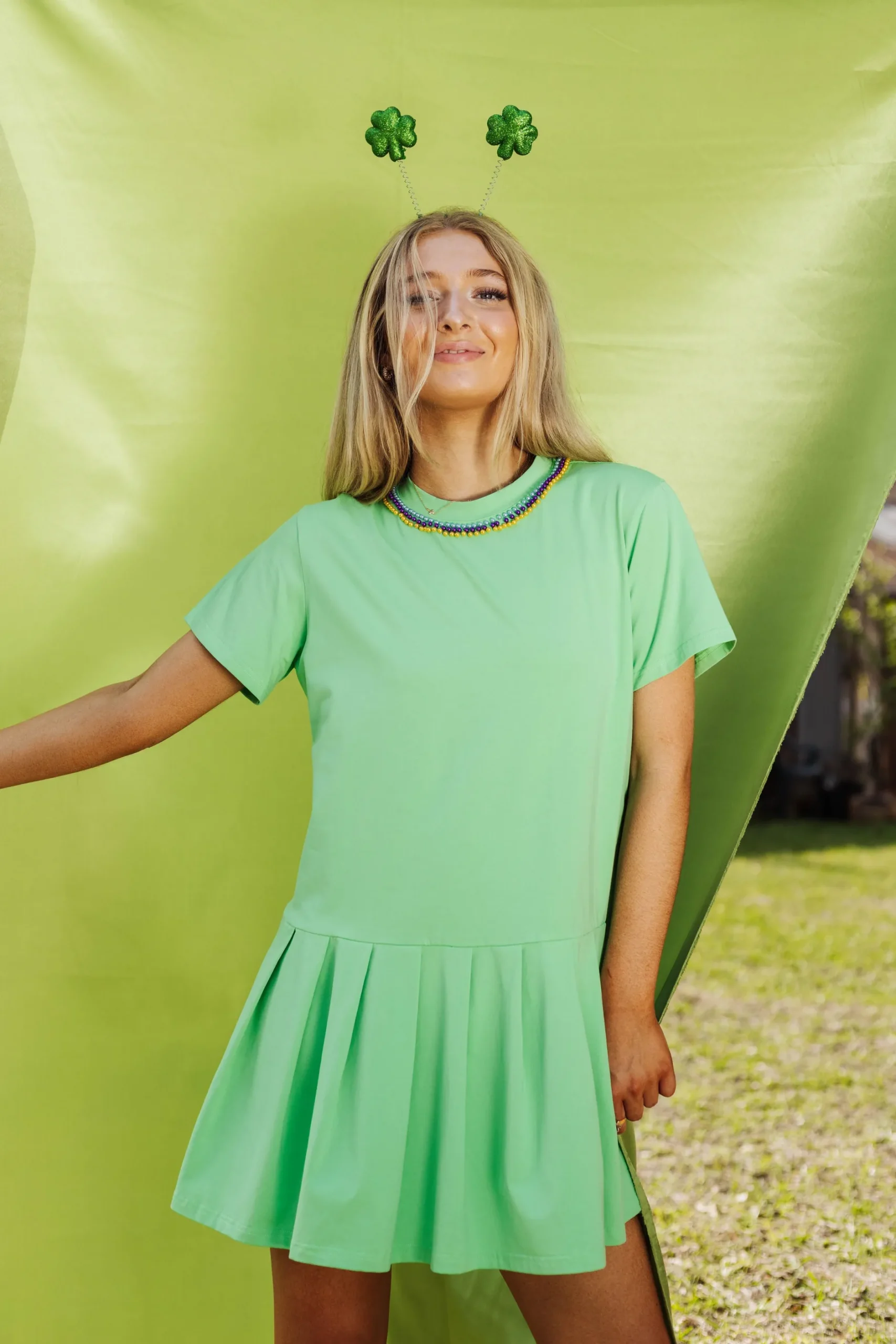 Shop Queen Of Sparkles Green Tee Crown Dress