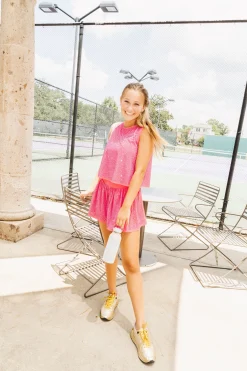 New Queen Of Sparkles Hot Pink Rhinestone Active Short