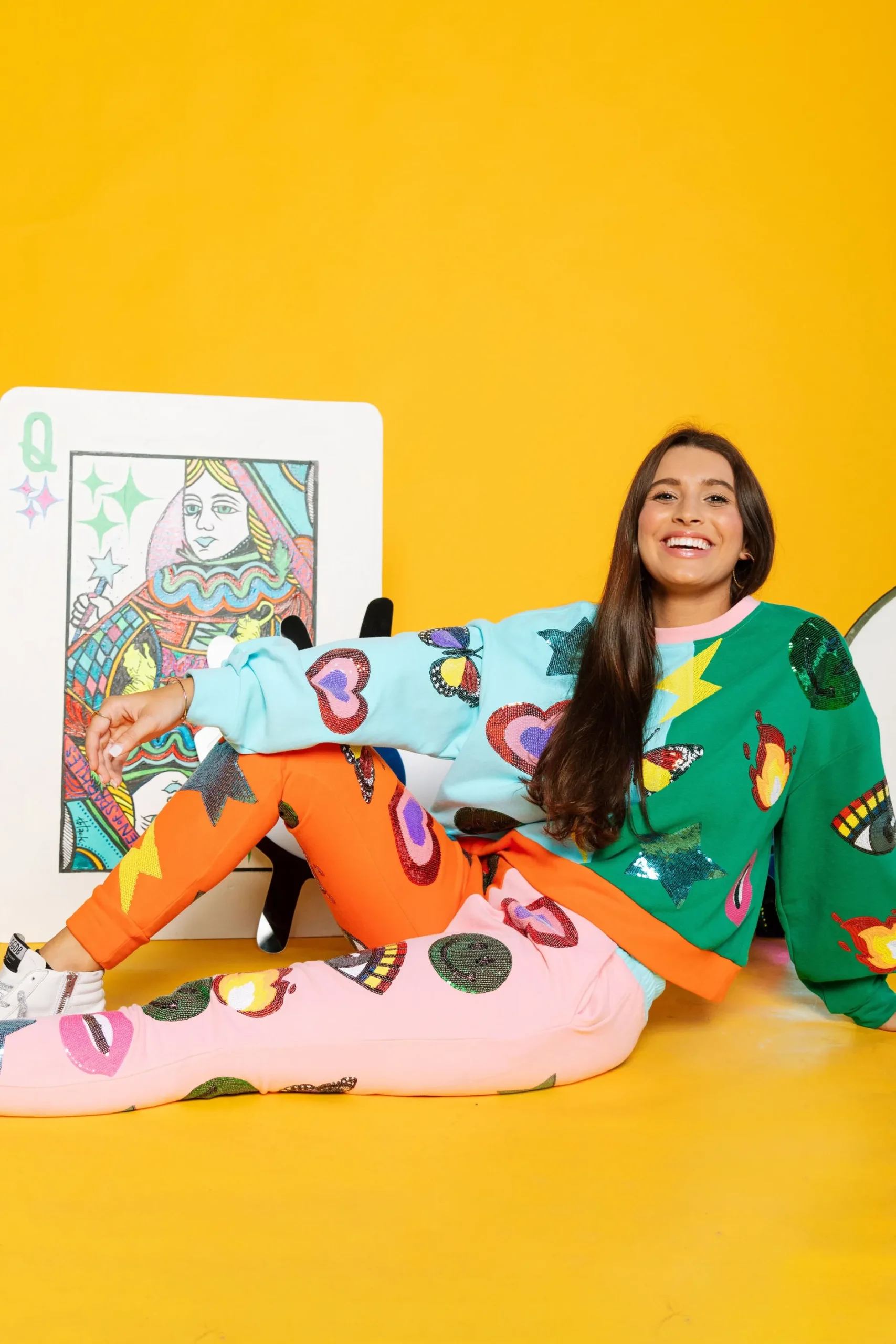 Cheap Queen Of Sparkles Icon Colorblock Jogger