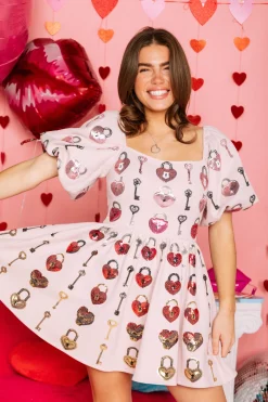Fashion Queen Of Sparkles Key To Your Heart Dress