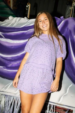 Flash Sale Queen Of Sparkles Lavender Harlequin Jewel Short