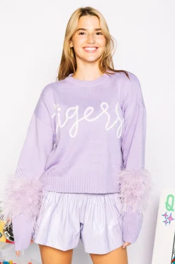 Outlet Queen Of Sparkles Lavender Leather Swing Shorts