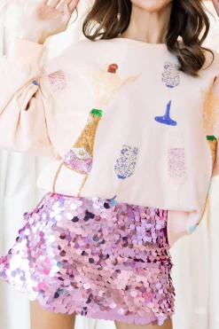 Cheap Queen Of Sparkles Lavender Paillette Sequin Skirt