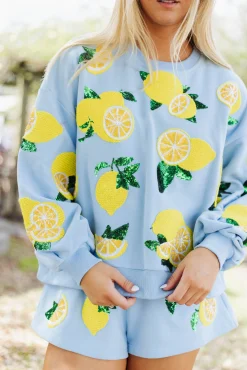 Cheap Queen Of Sparkles Lemon Queen Short Blue