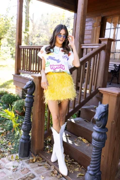 Best Queen Of Sparkles Multi Howdy All Over Tee White