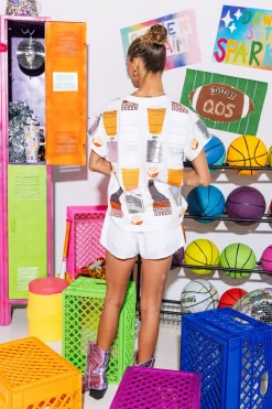 New Queen Of Sparkles Orange & White All Over Icon Drink Tee