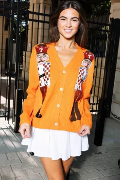 New Queen Of Sparkles Orange Vols Nutcracker Cardigan