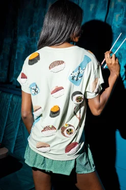 Best Queen Of Sparkles Pale Green Sushi Tee Mint