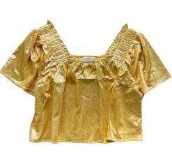 Store Queen Of Sparkles Pebble Flutter Top Yellow Gold