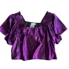 Outlet Queen Of Sparkles Pebble Flutter Top Purple
