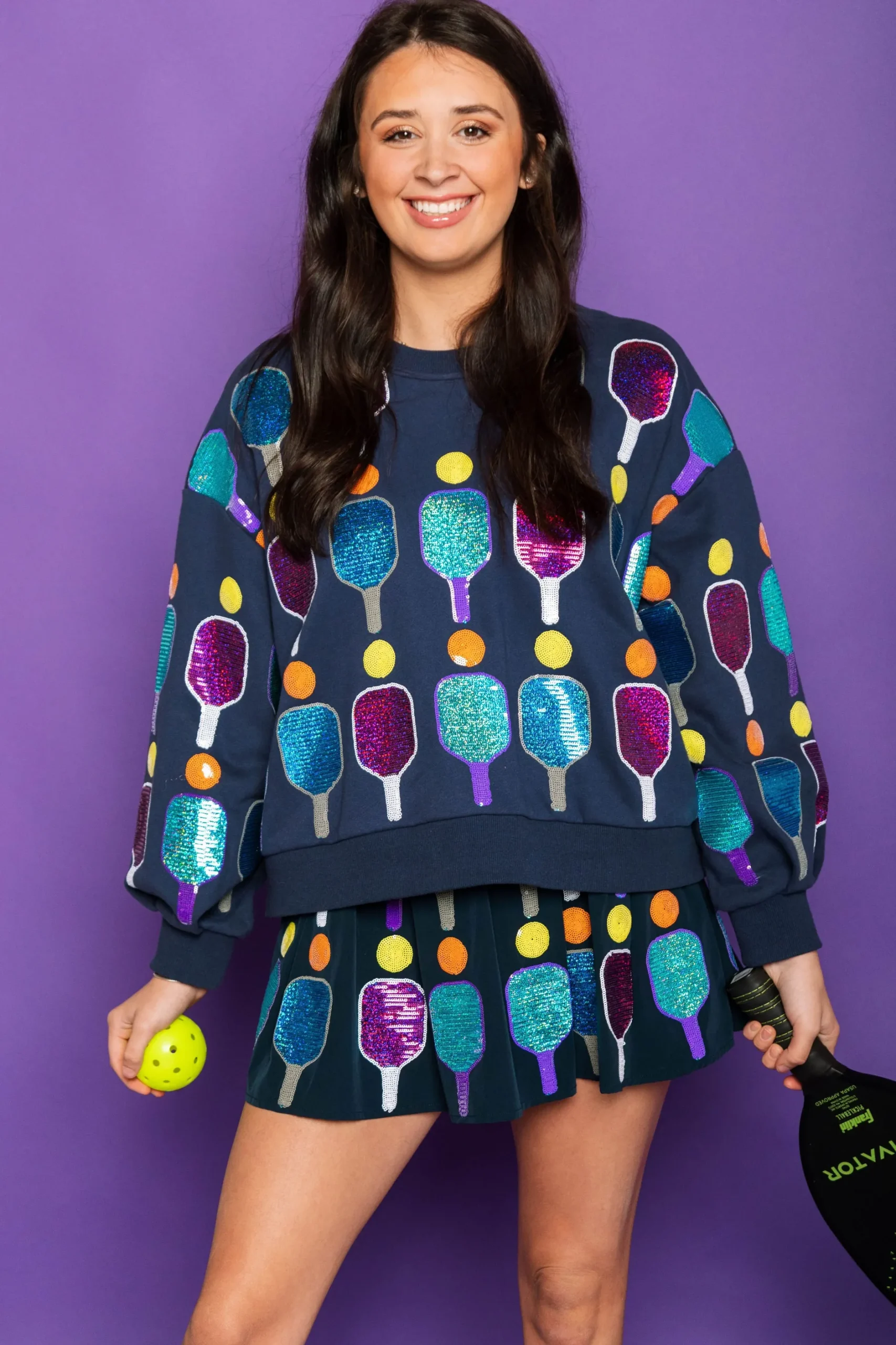 Shop Queen Of Sparkles Pickleball Sweatshirt
