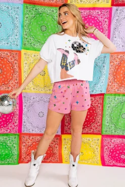 Discount Queen Of Sparkles Pink Disco Sparkles Short