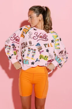 Cheap Queen Of Sparkles Pink Y'A A Over Weat Hirt
