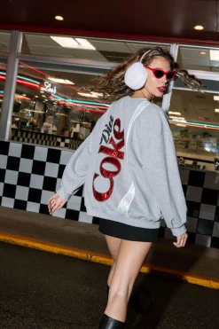 Clearance Queen Of Sparkles Preorder Diet Coke® Sweatshirt Grey