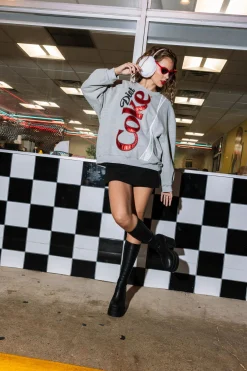 Clearance Queen Of Sparkles Preorder Diet Coke® Sweatshirt Grey
